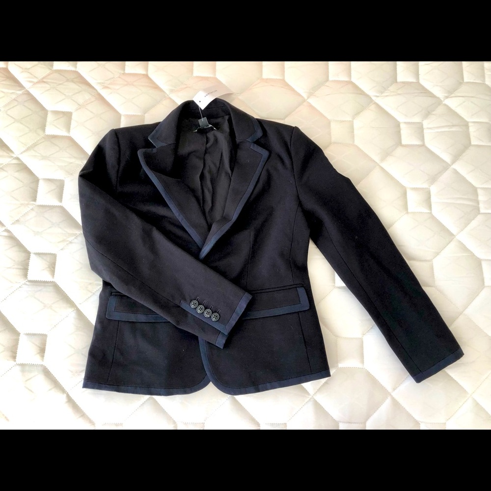 Ann Taylor Womens Blazer Navy + Black US2